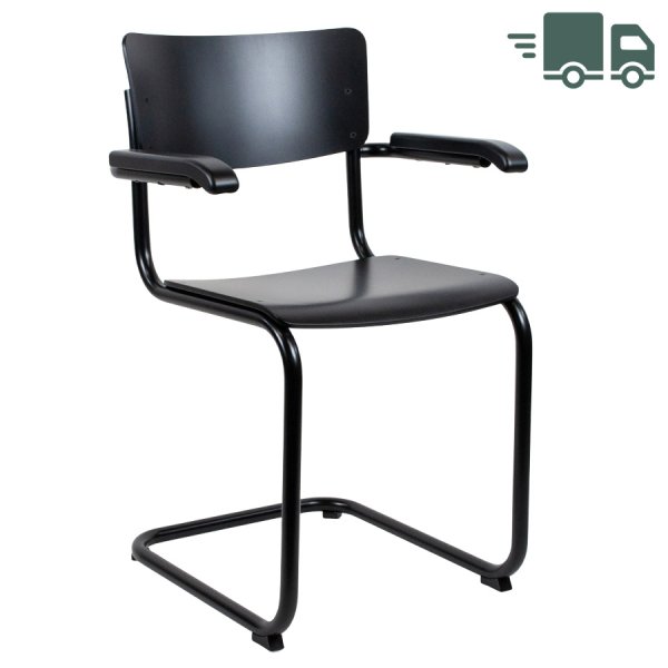 THONET S 43 F | Buche schwarz gebeizt | Gestell schwarz von THONET