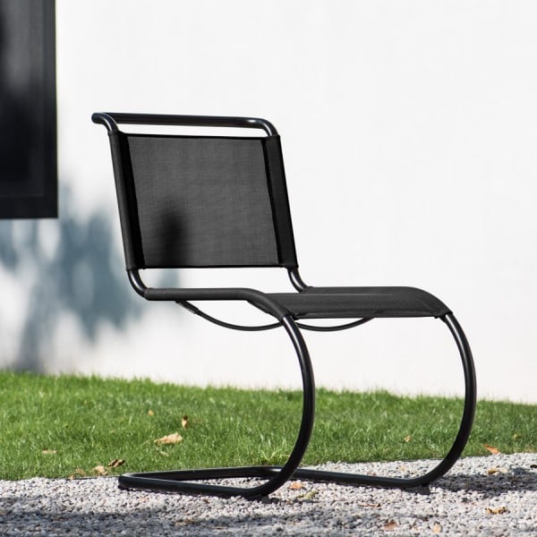 THONET Stahlrohr-Freischwinger S 533 N Outdoor | Netzbespannung und Gestell s... von THONET