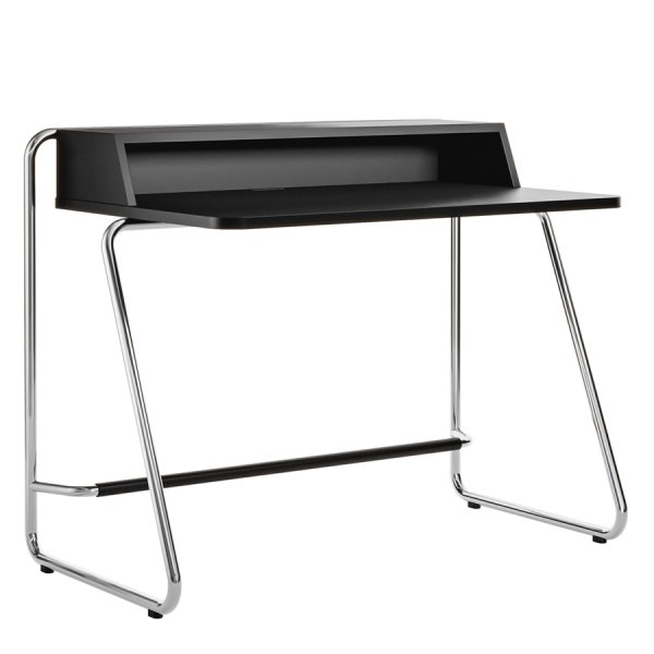 THONET Stahlrohr Schreibtisch S 1200 | schwarz gebeizt | Gestell verchromt von THONET