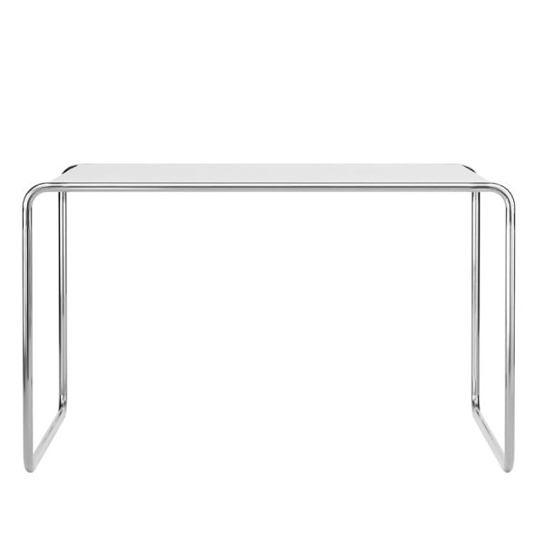 THONET Stahlrohr Schreibtisch S 285/0 | Buche weiß lasiert | Gestell verchromt von THONET