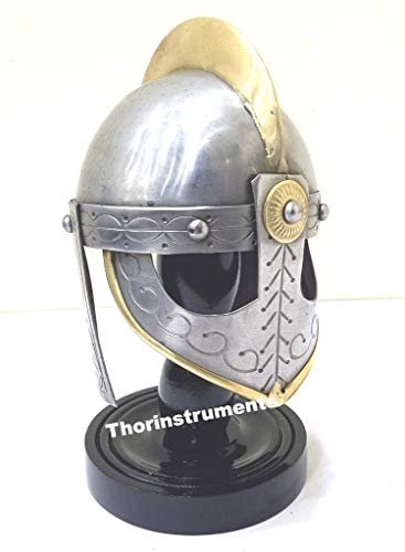 THORINSTRUMENTS (with device) Mini Viking Valas Guards Armour Mini Helm mit Holzständer von THOR INSTRUMENTS