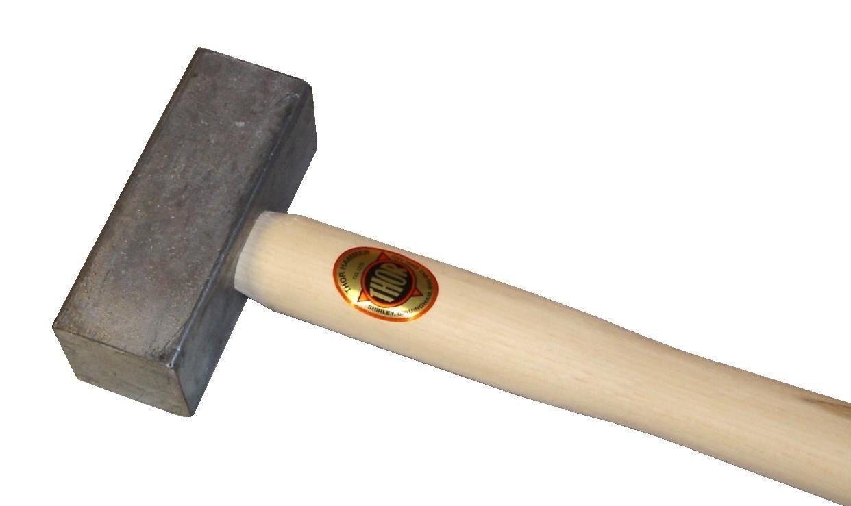 THOR Hammer THOR Blei Hammer, Vierkant 50 x 130 mm, 3.700 g, mit Holzstiel von THOR