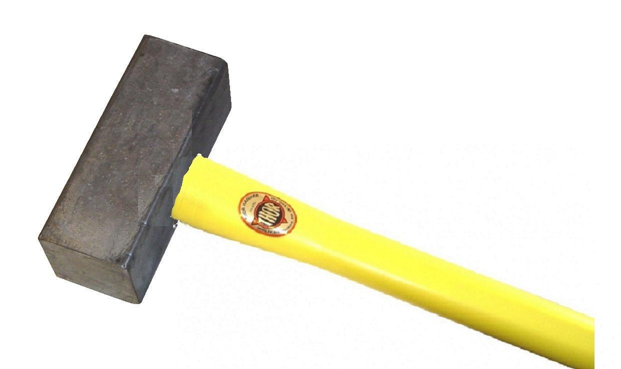 THOR Hammer THOR Blei Hammer, Vierkant 60 x 158 mm, 6.400 g, mit Fiberglas Stiel von THOR