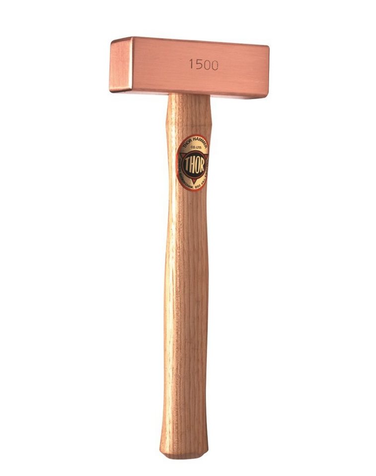 THOR Hammer THOR Rotkupfer Hammer, Vierkant 19x63mm, 250g, mit Holzstiel von THOR