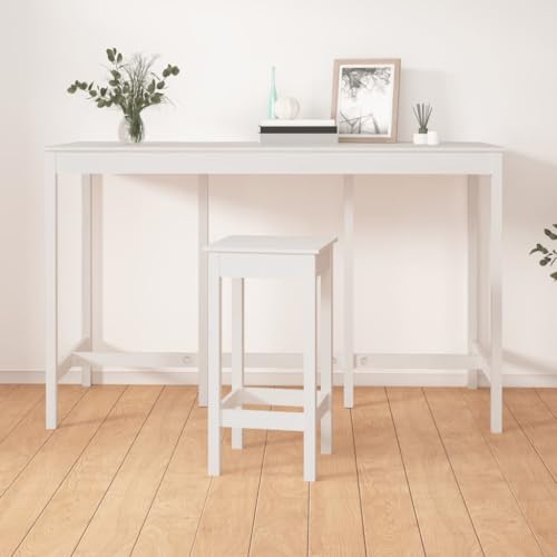 THOYTOUI Bartisch Weiß 180x80x110 cm Massivholz Kiefer, Bistrotisch Tisch Essgruppe Küchentisch Geeignet für Speisesaal Wohnzimmer Küche Esszimmer THOYTOUI Bartisch Weiß 180x80x110 cm Massivholz Kiefer, Bistrotisch Tisch Essgruppe Küchentisch Geeignet für Speisesaal Wohnzimmer Küche Esszimmer von THOYTOUI