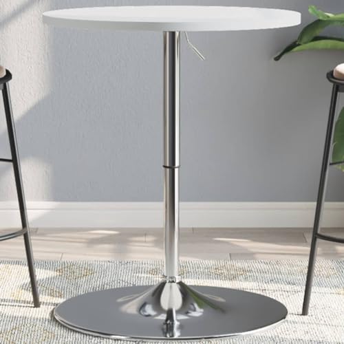 THOYTOUI Bartisch Weiß 60x60x90 cm Holzwerkstoff Verchromter Stahl, Essgruppe Esszimmertisch Holztisch Tisch Geeignet für Wohnzimmer Speisesaal Küche Esszimmer THOYTOUI Bartisch Weiß 60x60x90 cm Holzwerkstoff Verchromter Stahl, Essgruppe Esszimmertisch Holztisch Tisch Geeignet für Wohnzimmer Speisesaal Küche Esszimmer von THOYTOUI