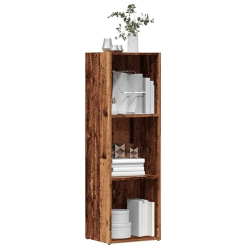 THOYTOUI Bücherregal, Hängendes Regal Leiter Regale Mehrzweck Schränke Regale Verwendbar für Korridor Arbeitszimmer Schlafzimmer Wohnbereich Altholz Optik 36x30x114 cm Holzwerkstoff von THOYTOUI