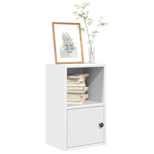 THOYTOUI Bücherregal, Möbel Hängendes Regal Leiter Regale Mehrzweck Schränke Verwendbar für Schlafzimmer Wohnbereich Korridor Küche Weiß 31x24x52 cm Holzwerkstoff von THOYTOUI