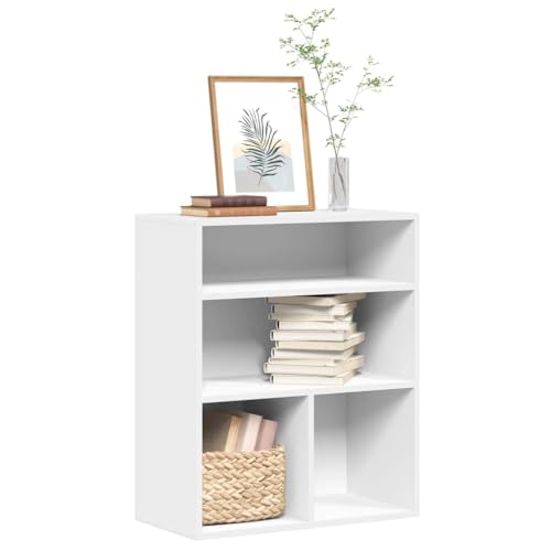 THOYTOUI Bücherregal, Treppenregale Möbel Leiter Regale Mehrzweck Schränke Verwendbar für Küche Korridor Wohnbereich Arbeitszimmer Weiß 60x30x71,5 cm Holzwerkstoff von THOYTOUI