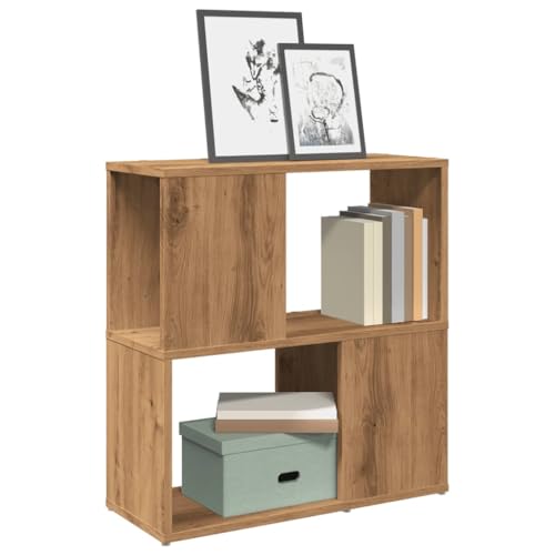 THOYTOUI Bücherschrank, Anrichte Hängendes Regal Mehrzweck Schränke Schaukästen Verwendbar für Wohnbereich Arbeitszimmer Küche Schlafzimmer Artisan Eiche 60x24x63 cm Holzwerkstoff von THOYTOUI