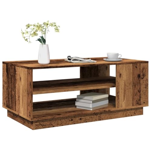 THOYTOUI Couchtisch Altholz-Optik 102x55x43 cm Holzwerkstoff, Beistelltisch Wohnzimmertisch Coffee Table Sofatisch Geeignet für Wohnzimmer Büro Wohnung Teestube THOYTOUI Couchtisch Altholz-Optik 102x55x43 cm Holzwerkstoff, Beistelltisch Wohnzimmertisch Coffee Table Sofatisch Geeignet für Wohnzimmer Büro Wohnung Teestube von THOYTOUI