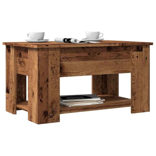 THOYTOUI Couchtisch Altholz-Optik 79x49x41 cm Holzwerkstoff, Coffee Table Beistelltisch Tisch Wohnzimmer Wohnzimmertisch Geeignet für Hotel Wohnzimmer Büro Flur THOYTOUI Couchtisch Altholz-Optik 79x49x41 cm Holzwerkstoff, Coffee Table Beistelltisch Tisch Wohnzimmer Wohnzimmertisch Geeignet für Hotel Wohnzimmer Büro Flur von THOYTOUI
