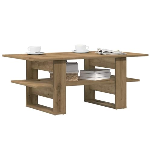 THOYTOUI Couchtisch Artisan-Eiche 102x55x42 cm Holzwerkstoff, Coffee Table Wohnzimmertisch Beistelltisch Sofatisch Geeignet für Hotel Teestube Wohnzimmer Flur THOYTOUI Couchtisch Artisan-Eiche 102x55x42 cm Holzwerkstoff, Coffee Table Wohnzimmertisch Beistelltisch Sofatisch Geeignet für Hotel Teestube Wohnzimmer Flur von THOYTOUI