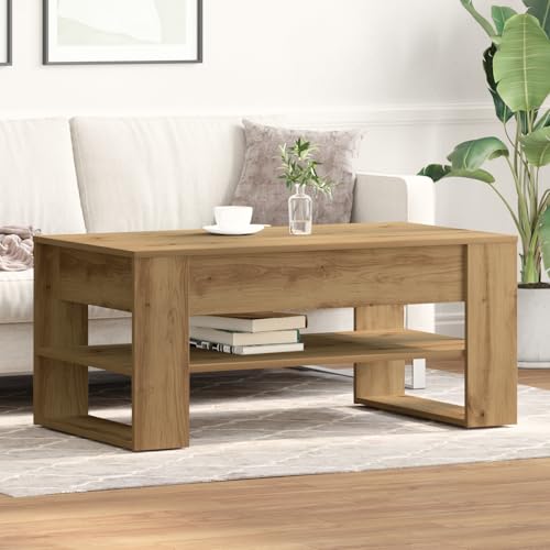 THOYTOUI Couchtisch Artisan Eiche 102x55x45 cm aus Holzwerkstoff, Sofatisch Wohnzimmertisch Coffee Table Beistelltisch Geeignet für Wohnzimmer Hotel Wohnung Flur THOYTOUI Couchtisch Artisan Eiche 102x55x45 cm aus Holzwerkstoff, Sofatisch Wohnzimmertisch Coffee Table Beistelltisch Geeignet für Wohnzimmer Hotel Wohnung Flur von THOYTOUI