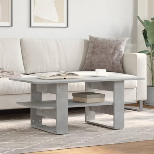 THOYTOUI Couchtisch Betongrau 102x55x42 cm Holzwerkstoff, Beistelltisch Tisch Wohnzimmer Sofatisch Wohnzimmertisch Geeignet für Flur Wohnung Büro Teestube THOYTOUI Couchtisch Betongrau 102x55x42 cm Holzwerkstoff, Beistelltisch Tisch Wohnzimmer Sofatisch Wohnzimmertisch Geeignet für Flur Wohnung Büro Teestube von THOYTOUI
