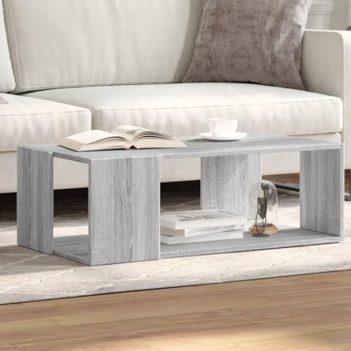 THOYTOUI Couchtisch Grau Sonoma-Eiche 89,5x48x30 cm Holzwerkstoff, Coffee Table Beistelltisch Tisch Wohnzimmer Sofatisch Geeignet für Hotel Wohnzimmer Teestube Flur THOYTOUI Couchtisch Grau Sonoma-Eiche 89,5x48x30 cm Holzwerkstoff, Coffee Table Beistelltisch Tisch Wohnzimmer Sofatisch Geeignet für Hotel Wohnzimmer Teestube Flur von THOYTOUI