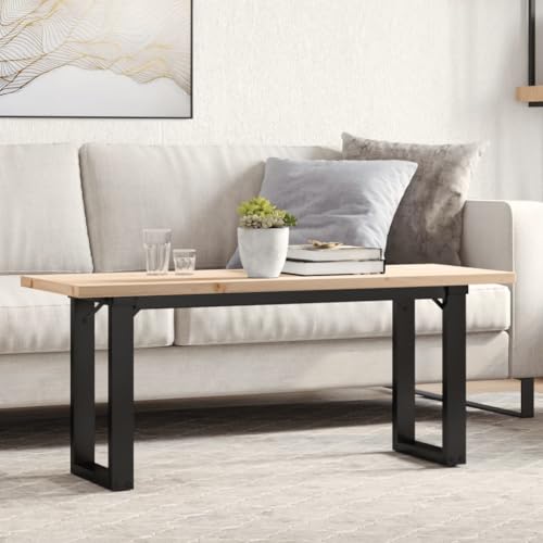 THOYTOUI Couchtisch O-Gestell 110x40x45,5 cm Massivholz Kiefer Stahl, Essgruppe Esstisch Küchentisch Dining Table Geeignet für Wohnzimmer Speisesaal Küche Esszimmer THOYTOUI Couchtisch O-Gestell 110x40x45,5 cm Massivholz Kiefer Stahl, Essgruppe Esstisch Küchentisch Dining Table Geeignet für Wohnzimmer Speisesaal Küche Esszimmer von THOYTOUI
