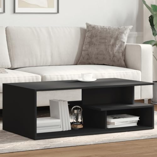 THOYTOUI Couchtisch Schwarz 102x55x35 cm Holzwerkstoff, Sofatisch Tisch Wohnzimmer Wohnzimmertisch Beistelltisch Geeignet für Büro Hotel Flur Teestube THOYTOUI Couchtisch Schwarz 102x55x35 cm Holzwerkstoff, Sofatisch Tisch Wohnzimmer Wohnzimmertisch Beistelltisch Geeignet für Büro Hotel Flur Teestube von THOYTOUI