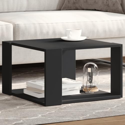 THOYTOUI Couchtisch Schwarz 51,5x51,5x30 cm Holzwerkstoff, Beistelltisch Sofatisch Coffee Table Wohnzimmertisch Geeignet für Wohnung Teestube Hotel Büro THOYTOUI Couchtisch Schwarz 51,5x51,5x30 cm Holzwerkstoff, Beistelltisch Sofatisch Coffee Table Wohnzimmertisch Geeignet für Wohnung Teestube Hotel Büro von THOYTOUI
