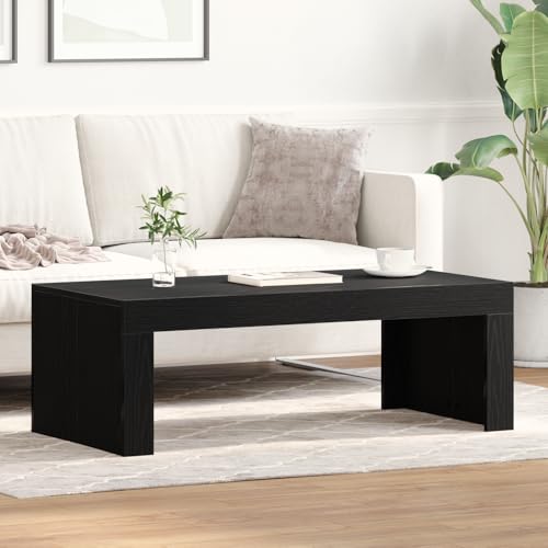 THOYTOUI Couchtisch Schwarz Eiche 102x50x35 cm Holzwerkstoff, Beistelltisch Coffee Table Wohnzimmertisch Sofatisch Geeignet für Flur Wohnung Büro Teestube THOYTOUI Couchtisch Schwarz Eiche 102x50x35 cm Holzwerkstoff, Beistelltisch Coffee Table Wohnzimmertisch Sofatisch Geeignet für Flur Wohnung Büro Teestube von THOYTOUI