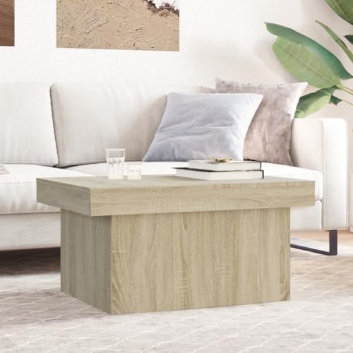 THOYTOUI Couchtisch Sonoma-Eiche 80x55x40 cm Holzwerkstoff, Sofatisch Coffee Table Tisch Wohnzimmer Beistelltisch Geeignet für Hotel Flur Wohnung Wohnzimmer THOYTOUI Couchtisch Sonoma-Eiche 80x55x40 cm Holzwerkstoff, Sofatisch Coffee Table Tisch Wohnzimmer Beistelltisch Geeignet für Hotel Flur Wohnung Wohnzimmer von THOYTOUI