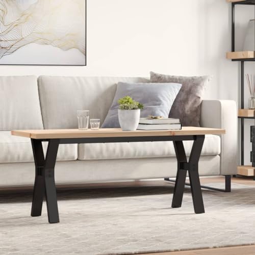 THOYTOUI Couchtisch Y-Gestell 110x40x45,5 cm Massivholz Kiefer Stahl, Esstisch Tisch Dining Table Küchentisch Geeignet für Esszimmer Wohnzimmer Küche Speisesaal THOYTOUI Couchtisch Y-Gestell 110x40x45,5 cm Massivholz Kiefer Stahl, Esstisch Tisch Dining Table Küchentisch Geeignet für Esszimmer Wohnzimmer Küche Speisesaal von THOYTOUI