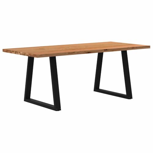 THOYTOUI Esstisch Hellbraun 200x90x74 cm Massivholz Eiche Rechteckig, Essgruppe Bistrotisch Tisch Dining Table Geeignet für Speisesaal Küche Wohnzimmer Esszimmer von THOYTOUI