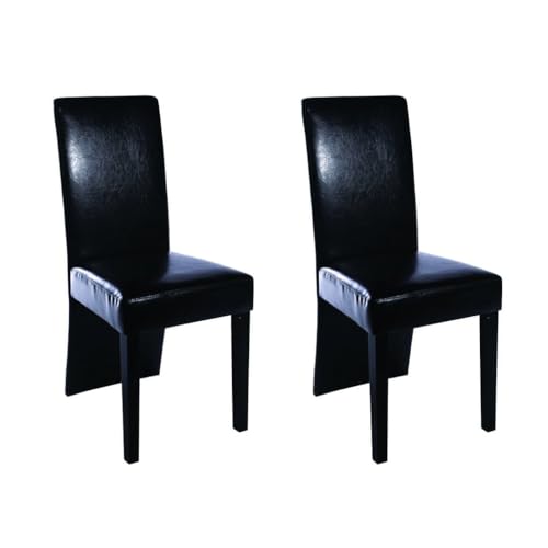 THOYTOUI Esszimmerstühle 2 STK. Arbeitsstuhl Lounge Sessel Küchenstühle Esstisch stühle Geeignet für Aufenthaltsraum Atelier Arbeitszimmer Bar Schwarz Kunstleder von THOYTOUI