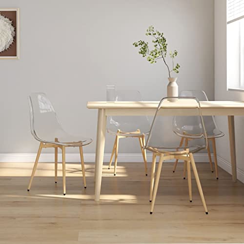 THOYTOUI Esszimmerstühle 4 STK. Gaming-Stuhl Schminkstuhl Lounge Sessel Esstisch stühle Geeignet für Küche Schlafzimmer Speisesaal Aufenthaltsraum Transparent PET von THOYTOUI
