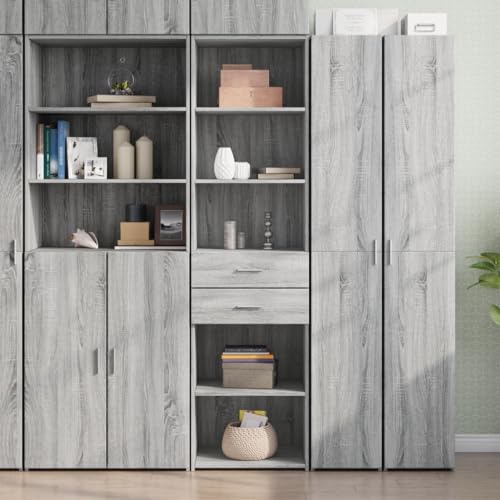 THOYTOUI Highboard, Apothekerschrank Mehrzweckschrank Anrichte Vitrinenschrank Geeignet für Soggiorno Camera da letto Ufficio Cucina Grau Sonoma 50x42,5x185 cm Holzwerkstoff THOYTOUI Highboard, Apothekerschrank Mehrzweckschrank Anrichte Vitrinenschrank Geeignet für Soggiorno Camera da letto Ufficio Cucina Grau Sonoma 50x42,5x185 cm Holzwerkstoff von THOYTOUI