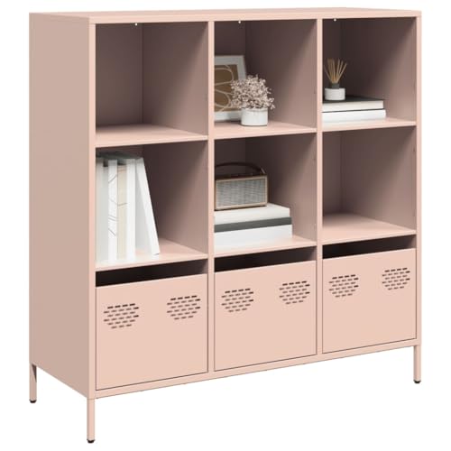 THOYTOUI Highboard, Arbeitsplatte Schränke Mehrzweckschrank TV-Schrank Geeignet für Camera da letto Ufficio Cucina Soggiorno Rosa 101,5x39x103,5 cm Stahl THOYTOUI Highboard, Arbeitsplatte Schränke Mehrzweckschrank TV-Schrank Geeignet für Camera da letto Ufficio Cucina Soggiorno Rosa 101,5x39x103,5 cm Stahl von THOYTOUI