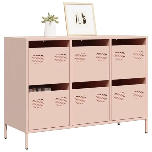 THOYTOUI Sideboard, Buffetschrank TV-Schrank Apothekerschrank Küchenbuffet Geeignet für Cucina Soggiorno Ufficio Corridoio Rosa 101,5x39x73,5 cm Kaltgewalzter Stahl THOYTOUI Sideboard, Buffetschrank TV-Schrank Apothekerschrank Küchenbuffet Geeignet für Cucina Soggiorno Ufficio Corridoio Rosa 101,5x39x73,5 cm Kaltgewalzter Stahl von THOYTOUI