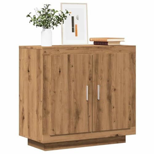 THOYTOUI Sideboard, Storage Cabinet Geschirrschrank Anrichte TV-Schrank Geeignet für Ufficio Cucina Corridoio Camera da letto Artisan-Eiche 80x40x75 cm Holzwerkstoff von THOYTOUI
