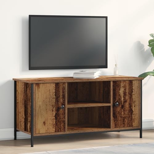 THOYTOUI TV Schrank Altholz 100x40x50 cm Holzwerkstoff und Stahl, Fernsehschrank Fernsehtisch TV Board Sideboard Geeignet für Hotel Wohnzimmer Wohnheim Schlafzimmer THOYTOUI TV Schrank Altholz 100x40x50 cm Holzwerkstoff und Stahl, Fernsehschrank Fernsehtisch TV Board Sideboard Geeignet für Hotel Wohnzimmer Wohnheim Schlafzimmer von THOYTOUI
