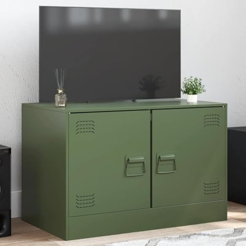 THOYTOUI TV Schrank Olivgrün 67x39x44 cm Stahl, Fernseher Tisch Sideboard TV Board Fernsehtisch Geeignet für Schlafzimmer Wohnung Hotel Wohnheim THOYTOUI TV Schrank Olivgrün 67x39x44 cm Stahl, Fernseher Tisch Sideboard TV Board Fernsehtisch Geeignet für Schlafzimmer Wohnung Hotel Wohnheim von THOYTOUI
