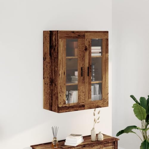 THOYTOUI Wandschrank, Arbeitsplatte Küchenbuffet Schränke Storage Cabinet Geeignet für Camera da letto Ufficio Cucina Corridoio Altholz-Optik 69,5x34x90 cm von THOYTOUI