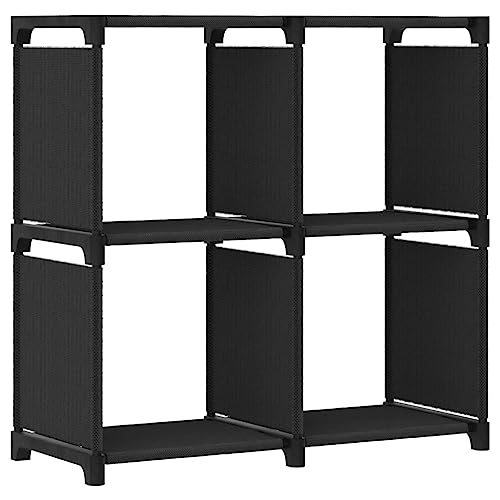THOYTOUI Würfel Regal, Schaukästen Treppenregale Anrichte Möbel Verwendbar für Wohnbereich Schlafzimmer Korridor Arbeitszimmer 4 Fächer Schwarz 69x30x72,5 cm Stoff THOYTOUI Würfel Regal, Schaukästen Treppenregale Anrichte Möbel Verwendbar für Wohnbereich Schlafzimmer Korridor Arbeitszimmer 4 Fächer Schwarz 69x30x72,5 cm Stoff von THOYTOUI