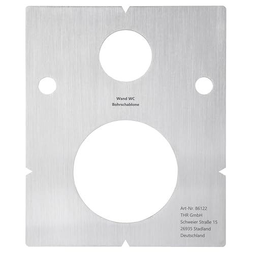 Bohrschablone Wand WC für Vorwandsysteme Anzeichenschablone Edelstahl Profi Qualität von THR Industrieprodukte