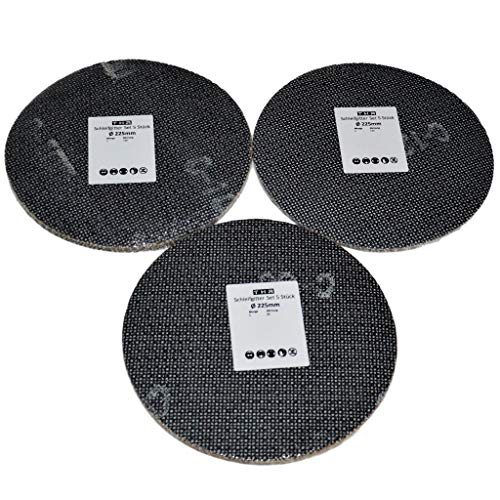 Schleifgitter Ø 225mm Klett 15 Stück 80 100 120 Schleifscheiben für Deckenschleifer Trockenbauschleifer von THR Industrieprodukte