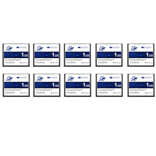 Dogfish 10 Pack 1GB Compact Flash Memory Card Hochleistungsfähige Industrie CF Typ I Karte FAT16 für Industrieausrüstung und Vintage-Digitalkameras von THREE COLOUR DOGFISH