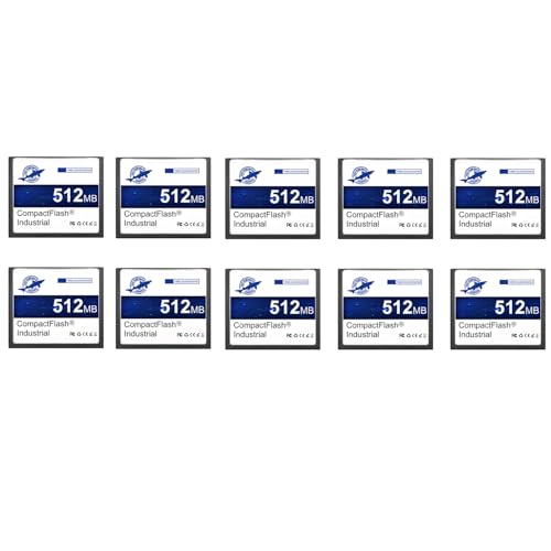 Dogfish 10 Pack 512MB Compact Flash Memory Card Hochleistungsfähige Industrie CF Typ I Karte FAT16 für Industrieausrüstung und Vintage-Digitalkameras Dogfish 10 Pack 512MB Compact Flash Memory Card Hochleistungsfähige Industrie CF Typ I Karte FAT16 für Industrieausrüstung und Vintage-Digitalkameras von THREE COLOUR DOGFISH