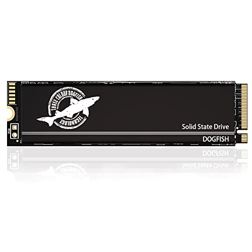 M.2 NVMe SSD 4TB PCIe 4.0 Gen4, Dogfish PS5 Festplatte Intern SSD mit Wärmeleitpads, bis zu 7.300 MB/s, für Gaming PC Laptop, M2 2280 4TB von THREE COLOUR DOGFISH