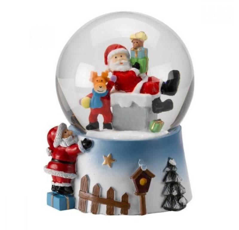 THREE KINGS Schneekugel Schneekugel 14 x 11 x 11 cm Musical Outside In Musik Licht (1 St) von THREE KINGS