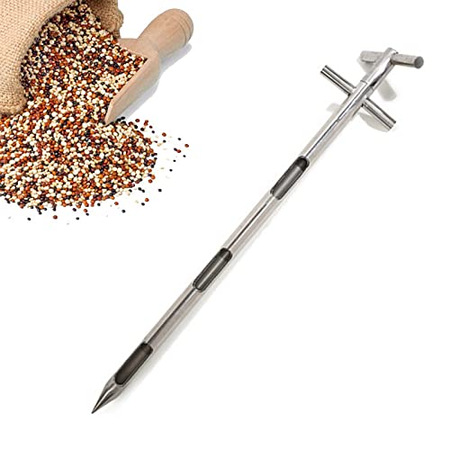 THREMA Körner-Pulver-Probenehmer, Edelstahl-Probenahme-Pulver, Probenahme-Sonde, Rotationsgriff, Spitzes Design, Geeignet Für Die Entnahme Der Korngröße Von Reis Und Mais, 32 Mm X 1 M (3 Schlitze) THREMA Körner-Pulver-Probenehmer, Edelstahl-Probenahme-Pulver, Probenahme-Sonde, Rotationsgriff, Spitzes Design, Geeignet Für Die Entnahme Der Korngröße Von Reis Und Mais, 32 Mm X 1 M (3 Schlitze) von THREMA