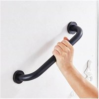 Barra de agarre para bañera de 43 cm, de acero inoxidable, para montar en la pared, color negro von THSINDE