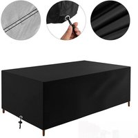 Gartentischabdeckung, Schutzplane aus 210D Oxford-Gewebe, wasserdicht, UV-beständig, staubdicht, für Wohnzimmer, Sofa, Stühle, Gartenmöbel, Terrasse, von THSINDE