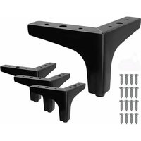 Set de 4 Pieds de Lit en Métal en Forme de Triangle - Noir, Hauteur de 10cm Set de 4 Pieds de Lit en Métal en Forme de Triangle - Noir, Hauteur de 10cm von THSINDE