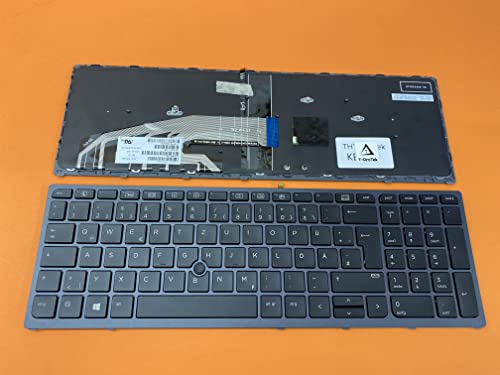 T-ProTek DEUTSCHE - Tastatur mit Beleuchtung LED, Track Point kompatibel für HP ZBook 15 G3 (V2C98AW) von T-ProTek