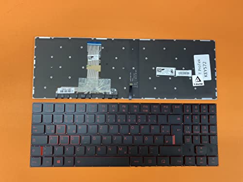 T-ProTek DEUTSCHE - Tastatur mit Beleuchtung kompatibel für Lenovo Legion Y520-15IKBM (80YY) Serie von T-ProTek