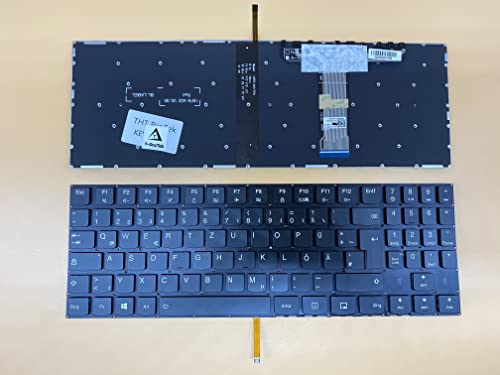 THT Protek DEUTSCHE-Tastatur Keyboard schwarz kompatibel für Lenovo Legion Y520-15IKBN (80WK00F7GE) von THT Protek